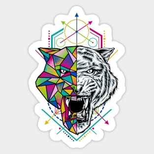 Geometric Tiger Sticker